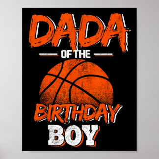Dada van de verjaardag jongen basketbal lover dadd poster