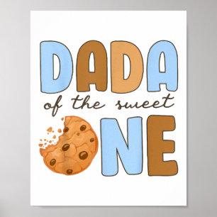 Dada van de zoete koekjes en melk 1e verjaardag poster