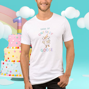 Dada van één domme gans Eerste verjaardag Heren T- Tri-Blend Shirt