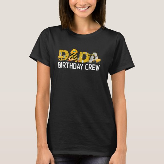 Dada Verjaardag Crew Boy Kinder constructie Matchi T-shirt (Voorkant)