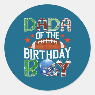 Dada Verjaardag Speldag Voetbal Ronde Sticker