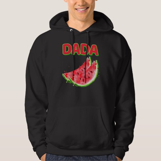 Dada Watermelon Summer Fruit Great Vaderdag Hoodie (Voorkant)