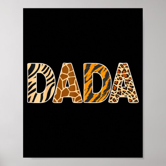 Dada Wild Animal Print Zebra Giraffe Tiger Leopard (Voorkant)