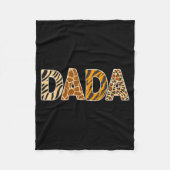 Dada Wild Animal Print Zebra Giraffe Tiger Leopard Fleece Deken (Voorkant)