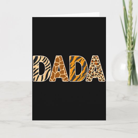 Dada wild dierprint zebra giraffe tijger luipaard kaart (Voorkant)