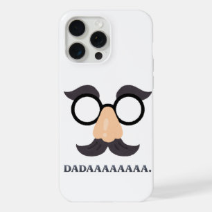 "DADAAAAAAAA" Grappige Snor & Bril Hoesje voor Tel iPhone 15 Pro Max Case