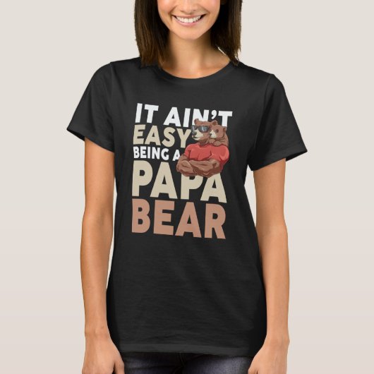 Dadabear Daddy Bear  Idea Sunglasses Dad T-shirt (Voorkant)