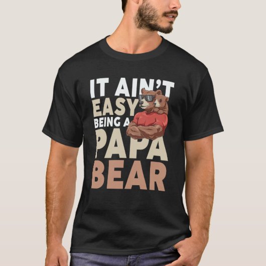 Dadabear Daddy Bear  Idea Sunglasses Dad T-shirt (Voorkant)