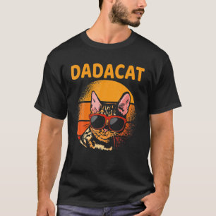 Dadacat Kat Dad Retro Vaderdag Dis T-shirt