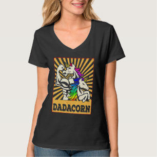Dadacorn Daddy Eenhoorn Vader Dag T-shirt