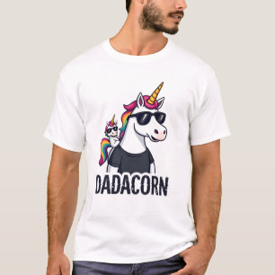 Dadacorn - Eenhoorn Vader en Baby Kerstman Papa Di T-shirt