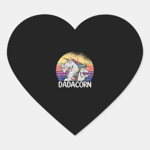 Dadacorn eenhoorn Vader en dochter papa vaderdag Hart Sticker
