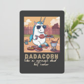 Dadacorn Eenhornige Dad BBQ Dad Kaart (Staand voorkant)