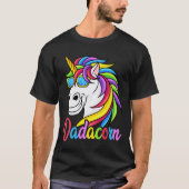 Dadacorn Funny Unicorn Dad Vaderdag Gift T-shirt (Voorkant)