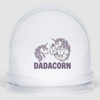 Dadacorn Funny Unicorn Dad Vector Shirt Design_1 Sneeuwbol