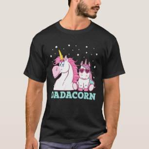Dadacorn Funny Unicorn Vader Dag Gift T-shirt