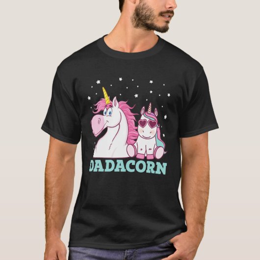 Dadacorn Funny Unicorn Vader Dag Gift T-shirt (Voorkant)