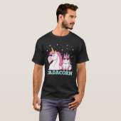 Dadacorn Funny Unicorn Vader Dag Gift T-shirt (Voorkant volledig)
