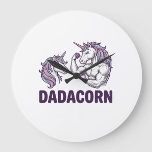Dadacorn Grappige Eenhoorn Vader Vector Shirt Ontw Grote Klok