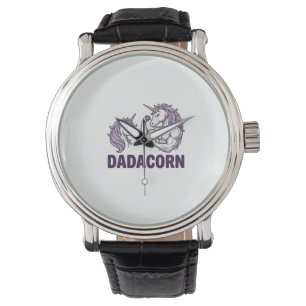 Dadacorn Grappige Eenhoorn Vader Vector T-shirt On Horloge