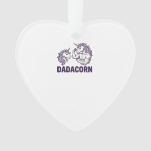 Dadacorn Grappige Eenhoorn Vader Vector T-shirt On Ornament