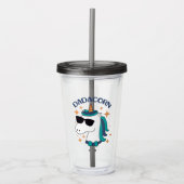 Dadacorn met zonnebril acryl drinkbeker (Voorkant)