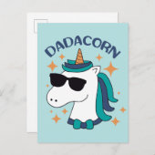 Dadacorn met zonnebril briefkaart (Voorkant / Achterkant)