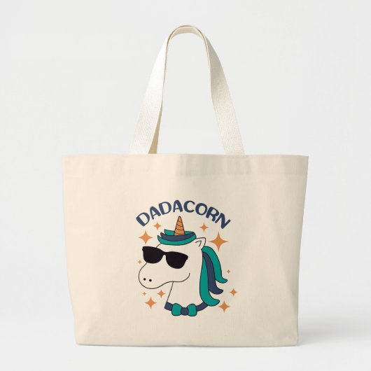 Dadacorn met zonnebril grote tote bag (Voorkant)