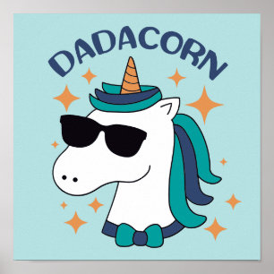 Dadacorn met zonnebril poster