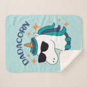 Dadacorn met zonnebril sherpa deken (Voorkant (horizontaal))