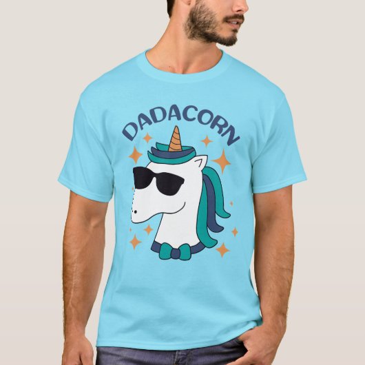 Dadacorn met zonnebril t-shirt (Voorkant)