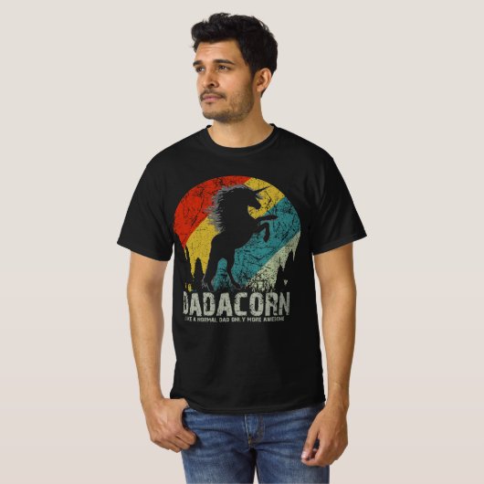 dadacorn papa unicorn vaderdag t-shirt (Voorkant volledig)