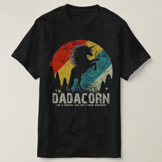 dadacorn papa unicorn vaderdag t-shirt (Design voorkant)