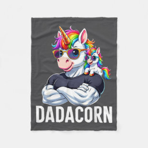 Dadacorn Spier Eenhoorn Vader Grappige Vaderdag Ma Fleece Deken