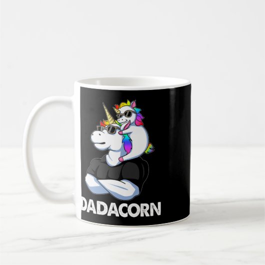 Dadacorn - Unicorn Dad And Byby Funny Koffiemok (Links)