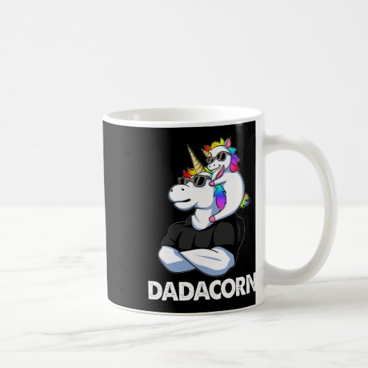 Dadacorn - Unicorn Dad And Byby Funny  Koffiemok (Rechts)