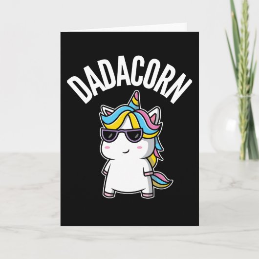 Dadacorn Unicorn Dad Dabbing Rainbow Father's Day Kaart (Voorkant)