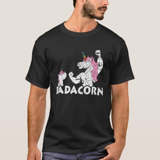Dadacorn Unicorn Dad Daughter Fathers Day Matching T-shirt (Voorkant)