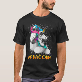 Dadacorn - Unicorn Papa en Baby Papa zonnebrillen T-shirt