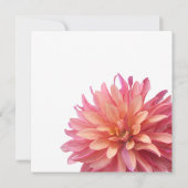 Dadahlia in roze en koraal Vrijgezellenfeest Kaart (Achterkant)