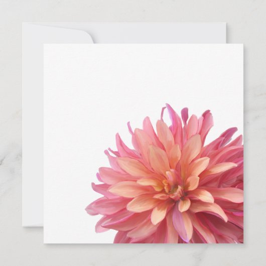 Dadahlia in roze en koraal Vrijgezellenfeest Kaart (Achterkant)
