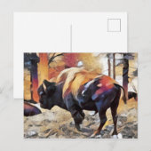 Dadaism Bison Briefkaart (Voorkant / Achterkant)