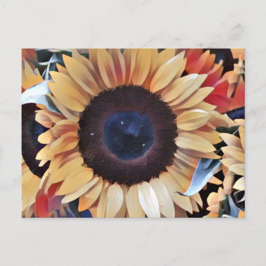 Dadaism Sunflower Briefkaart (Voorkant)
