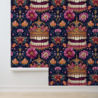 Dadaïsme Art Teeth Smile Crown Dental Clinic Decor Behang