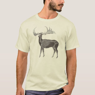Dadaïst Stag Party Raar Prehistorisch Elk Skelet T-shirt