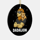 Dadalion Lion Dad en Baby Papa Vaderdag voor Keramisch Ornament (Rechts)