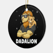 Dadalion Lion Dad en Baby Papa Vaderdag voor Keramisch Ornament (Links)