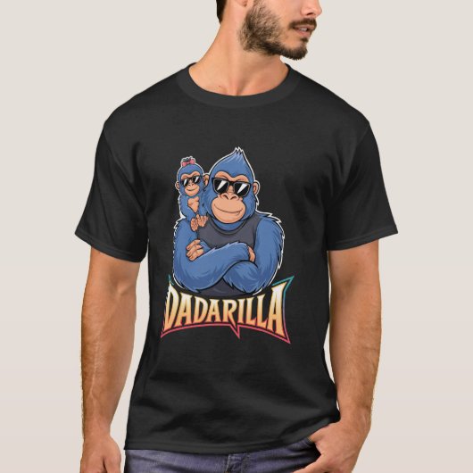 Dadarilla - Vader en meisje kind gorilla T-shirt (Voorkant)
