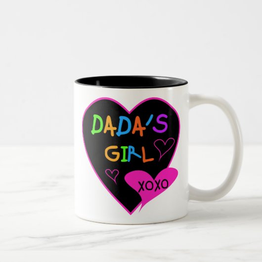 Dada's Girl T-Shirt, Mok, Button, Magnet, Meer Tweekleurige Koffiemok (Rechts)