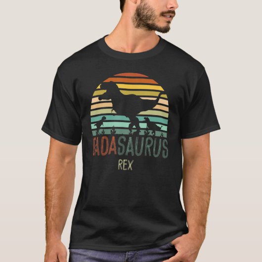 Dadasaurus Dad Dino Fars Day S Mannen Dinosaurus R T-shirt (Voorkant)